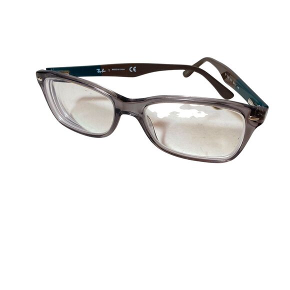 Ray-Ban RB5228 GrayPurple Eyeglasses Full Rim Rectangular 55-17 Frame Only+Case - Picture 3 of 9